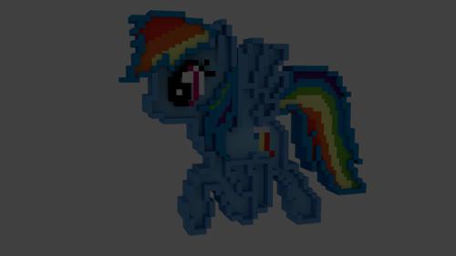 Rainbow Dash pixel art preview image